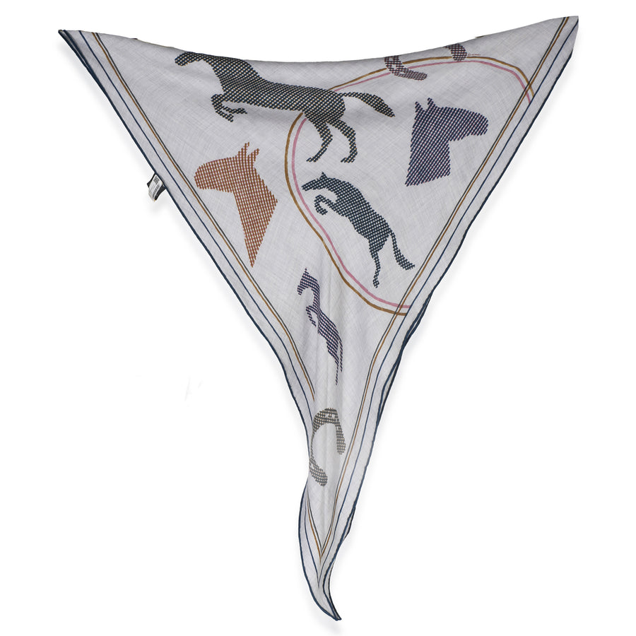 Hermès Mens Gris Chine Thor Cashmere Silk Saut Scarf Gray Scarves/wraps