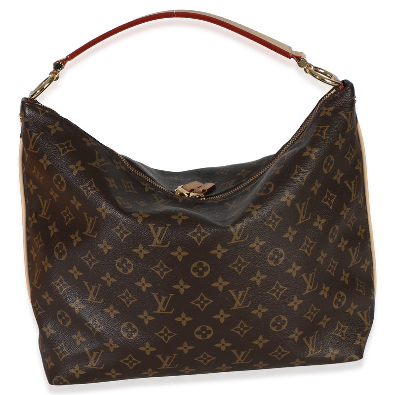 Louis Vuitton Monogram Canvas Sully Mm Brown Handbag