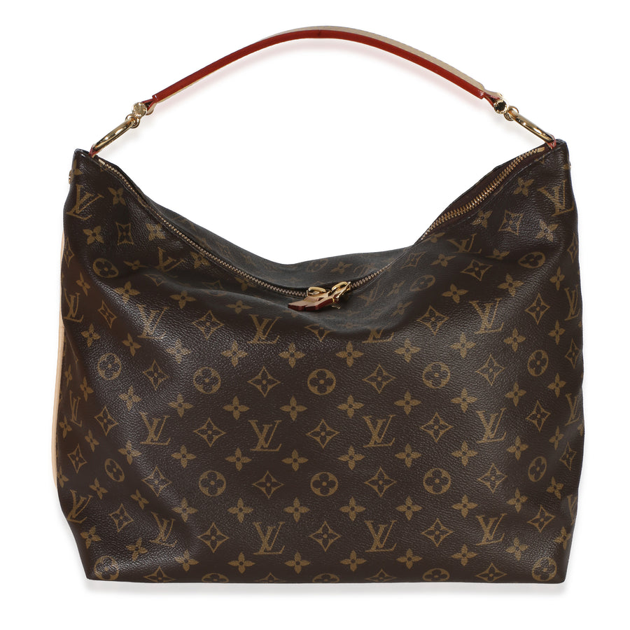 Louis Vuitton Monogram Canvas Sully Mm Brown Handbag