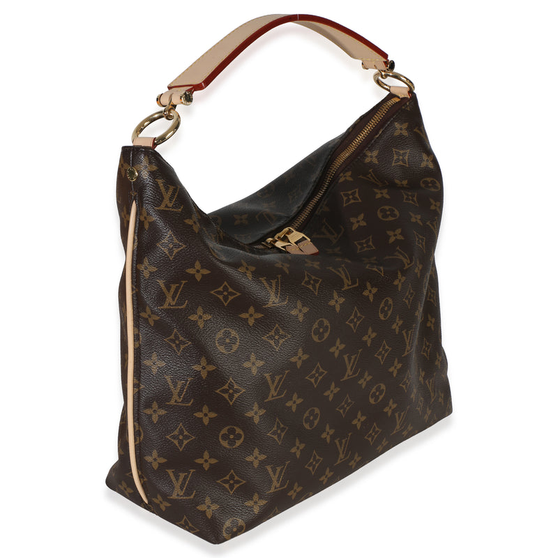 Louis Vuitton Monogram Canvas Sully Mm Brown Handbag