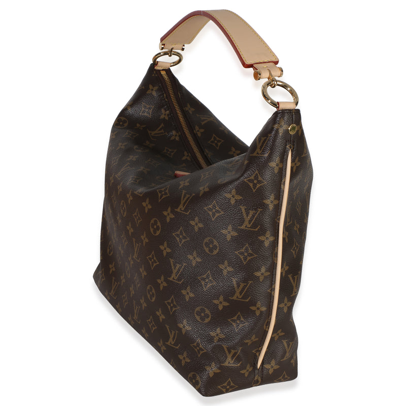 Louis Vuitton Monogram Canvas Sully Mm Brown Handbag