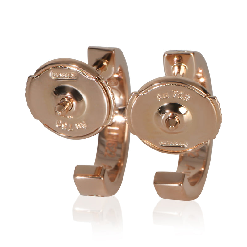 Cartier Rose Gold Small Model Love Hoop Earrings 18k