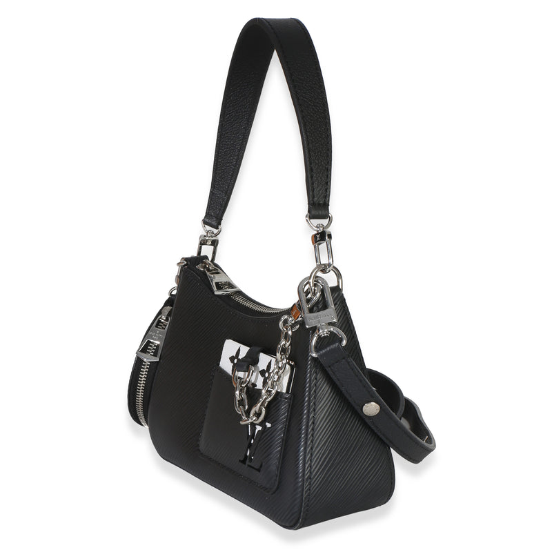Louis Vuitton Black Epi Monogram Marellini Leather Handbag