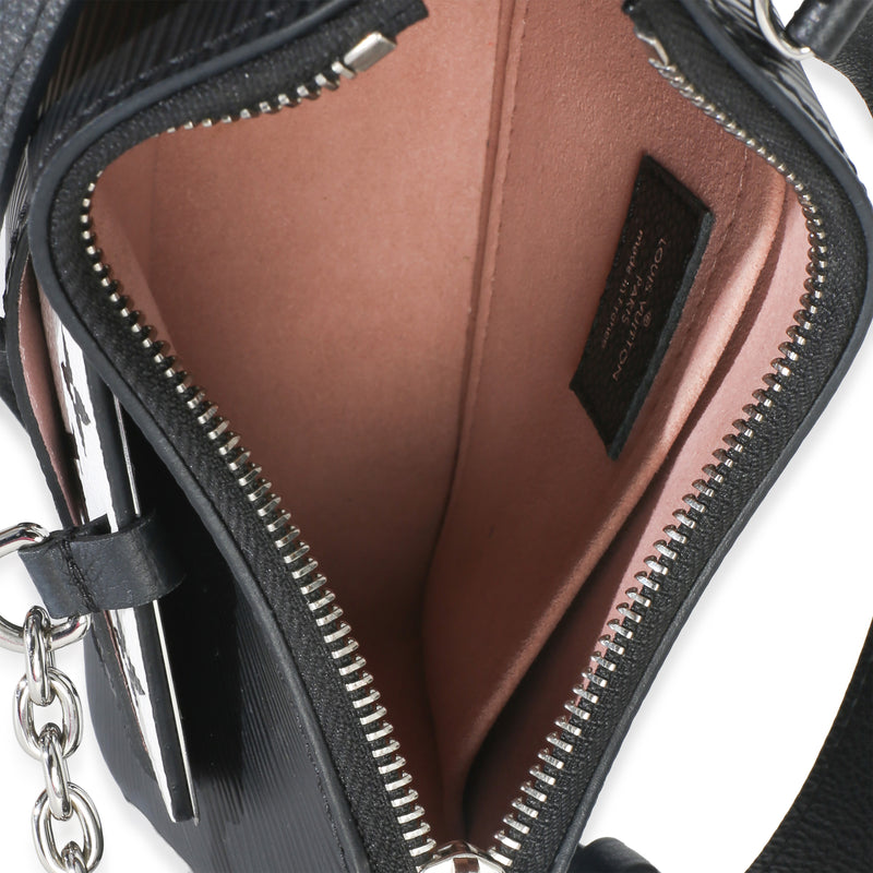 Louis Vuitton Black Epi Monogram Marellini Leather Handbag