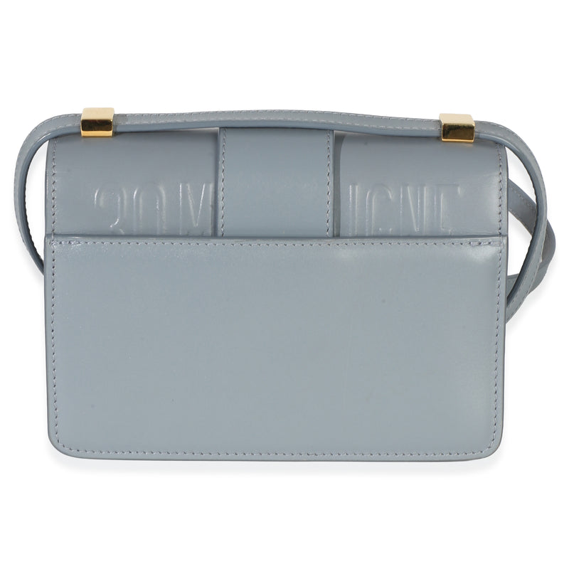 Christian Dior Blue Smooth Box Calfskin Micro 30 Montaigne Flap Bag Leather Handbag