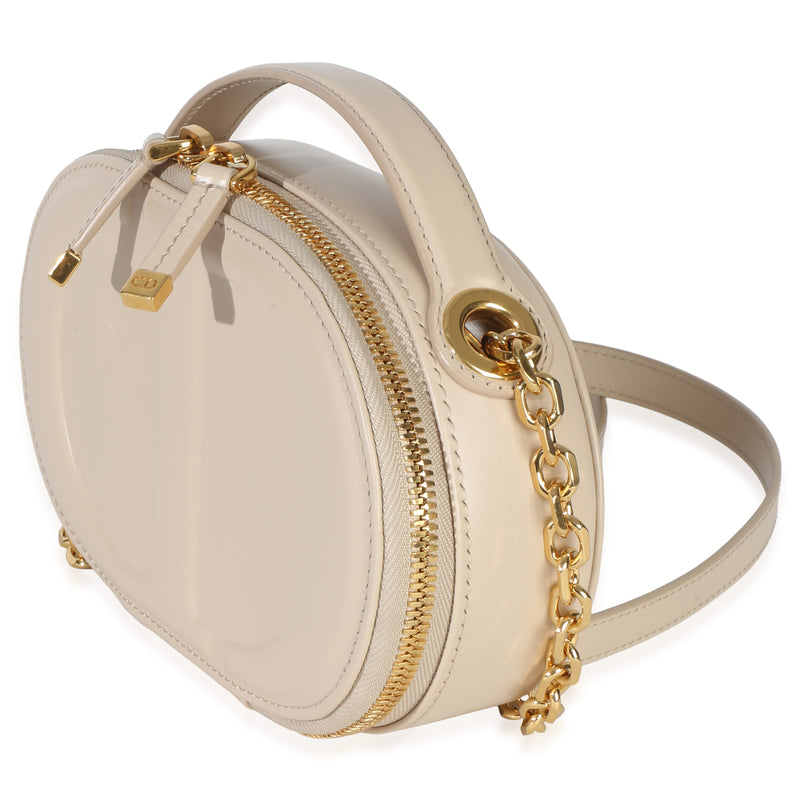 Christian Dior Cream Calfskin Cd Signature Oval Crossbody Camera Bag Beige Leather Handbag