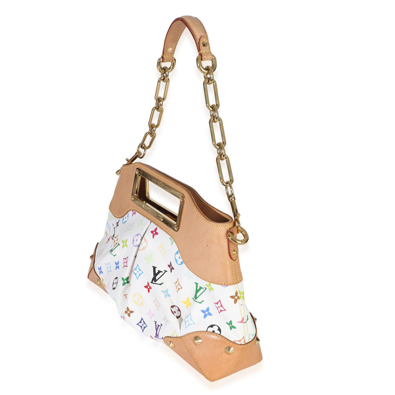 Louis Vuitton White Multicolor Monogram Canvas Judy Mm Multicolor; Handbag