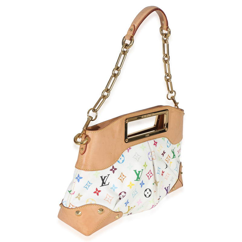 Louis Vuitton White Multicolor Monogram Canvas Judy Mm Multicolor; Handbag