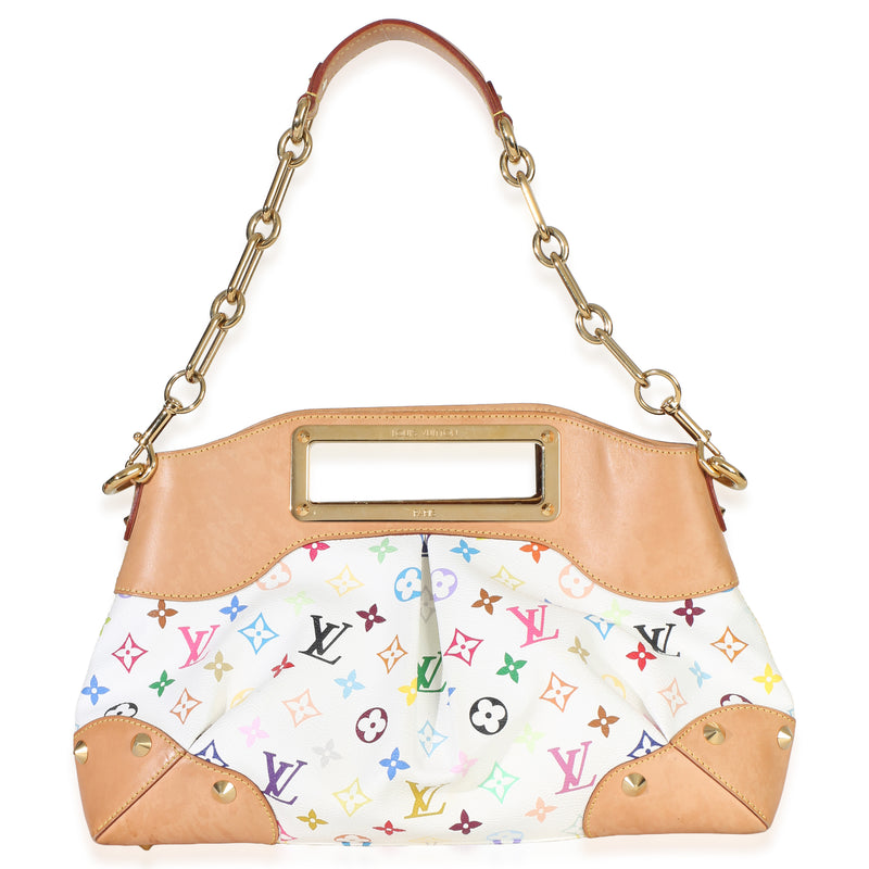 Louis Vuitton White Multicolor Monogram Canvas Judy Mm Multicolor; Handbag