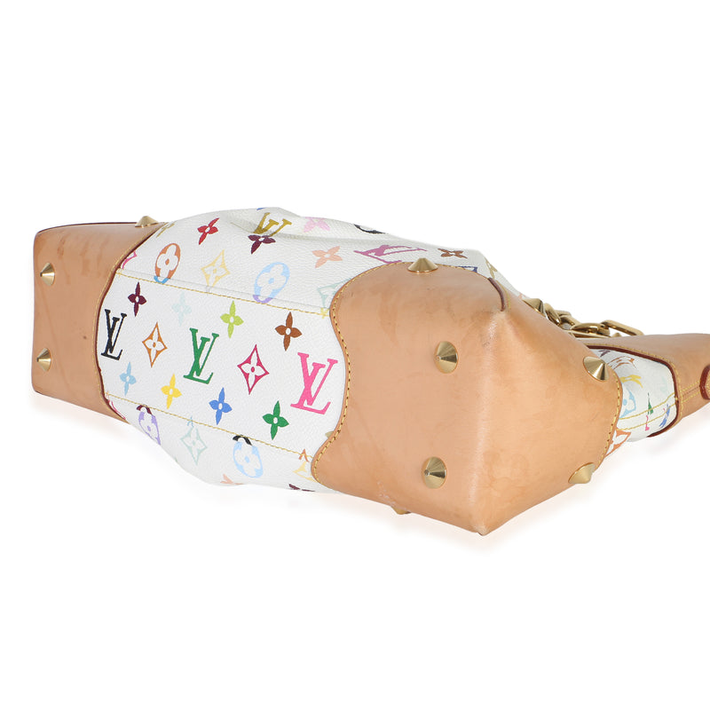 Louis Vuitton White Multicolor Monogram Canvas Judy Mm Multicolor; Handbag