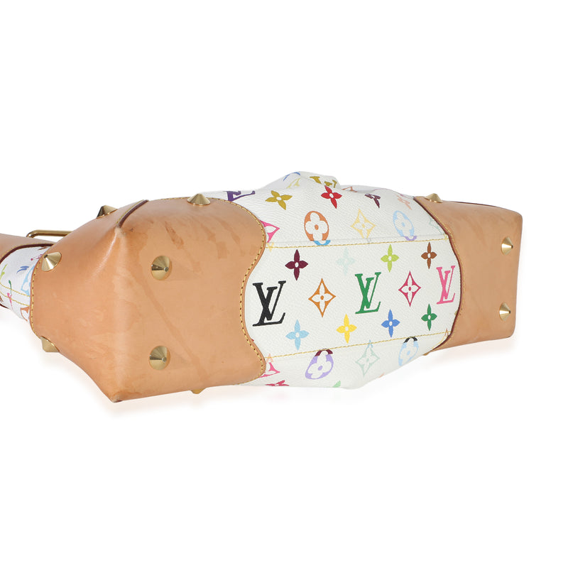 Louis Vuitton White Multicolor Monogram Canvas Judy Mm Multicolor; Handbag