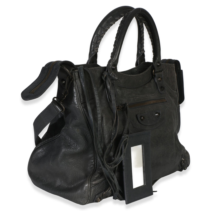 Balenciaga Anthracite Agneau Classic Hardware Velo Bag Gray Leather Handbag