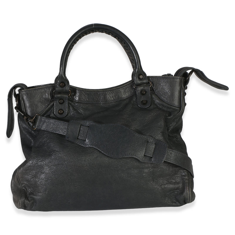 Balenciaga Anthracite Agneau Classic Hardware Velo Bag Gray Leather Handbag