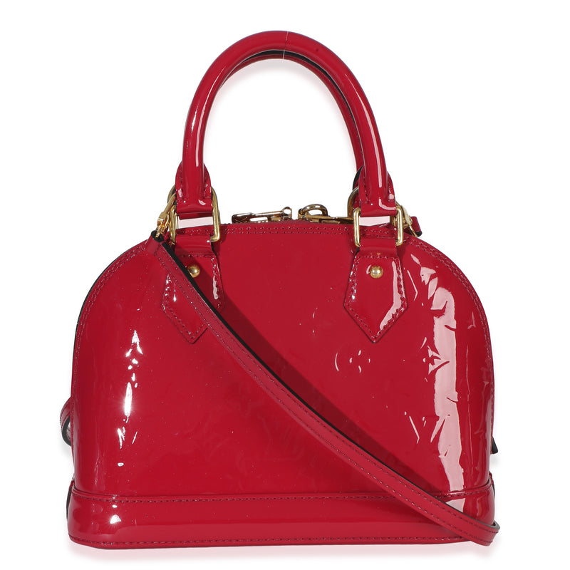 Louis Vuitton Fuchsia Monogram Vernis Alma Bb Pink Patent Leather Handbag
