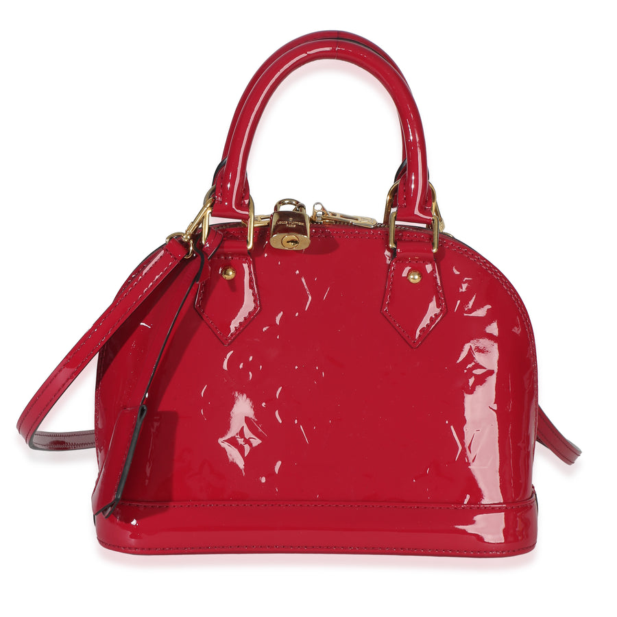 Louis Vuitton Fuchsia Monogram Vernis Alma Bb Pink Patent Leather Handbag