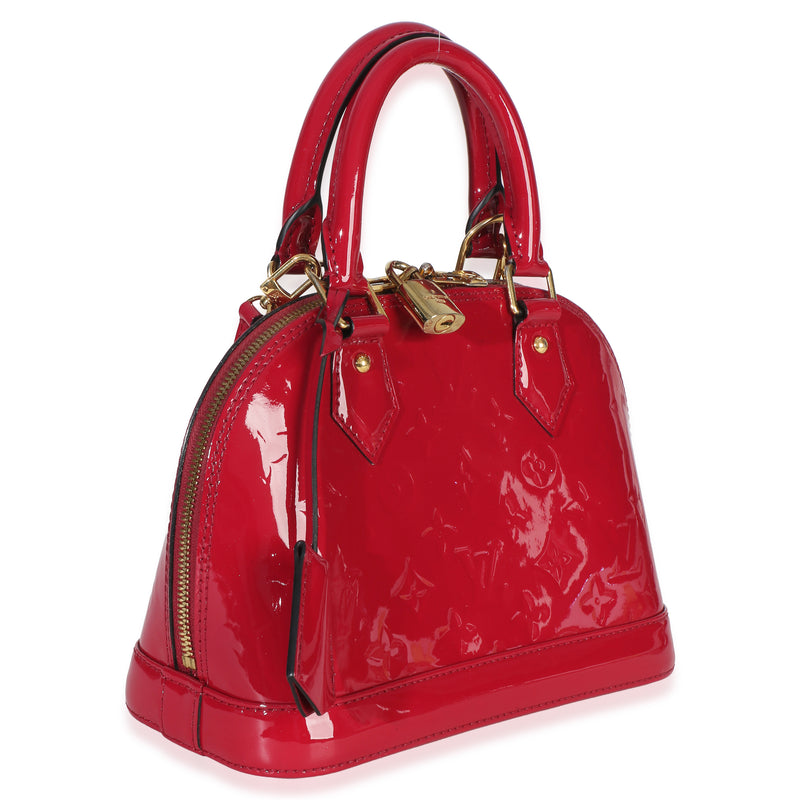 Louis Vuitton Fuchsia Monogram Vernis Alma Bb Pink Patent Leather Handbag