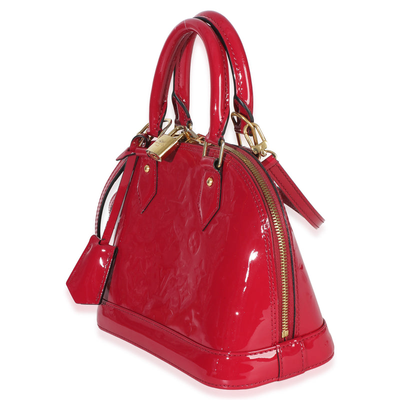 Louis Vuitton Fuchsia Monogram Vernis Alma Bb Pink Patent Leather Handbag