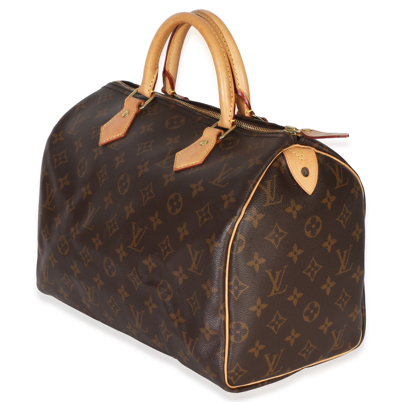 Louis Vuitton Monogram Canvas Speedy 30 Brown Handbag