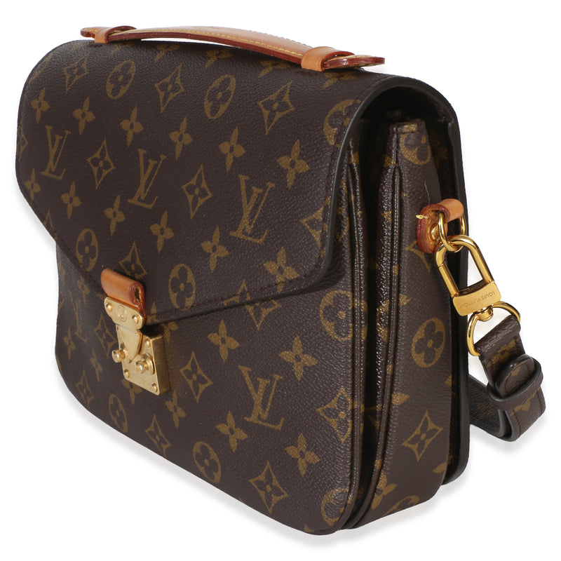 Louis Vuitton Monogram Canvas Pochette Metis Brown Handbag