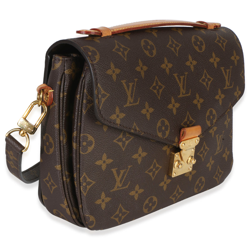 Louis Vuitton Monogram Canvas Pochette Metis Brown Handbag