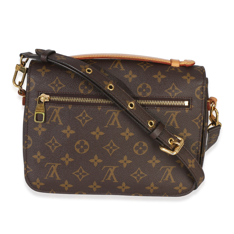 Louis Vuitton Monogram Canvas Pochette Metis Brown Handbag