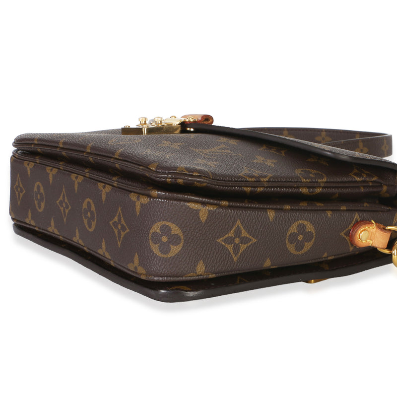 Louis Vuitton Monogram Canvas Pochette Metis Brown Handbag
