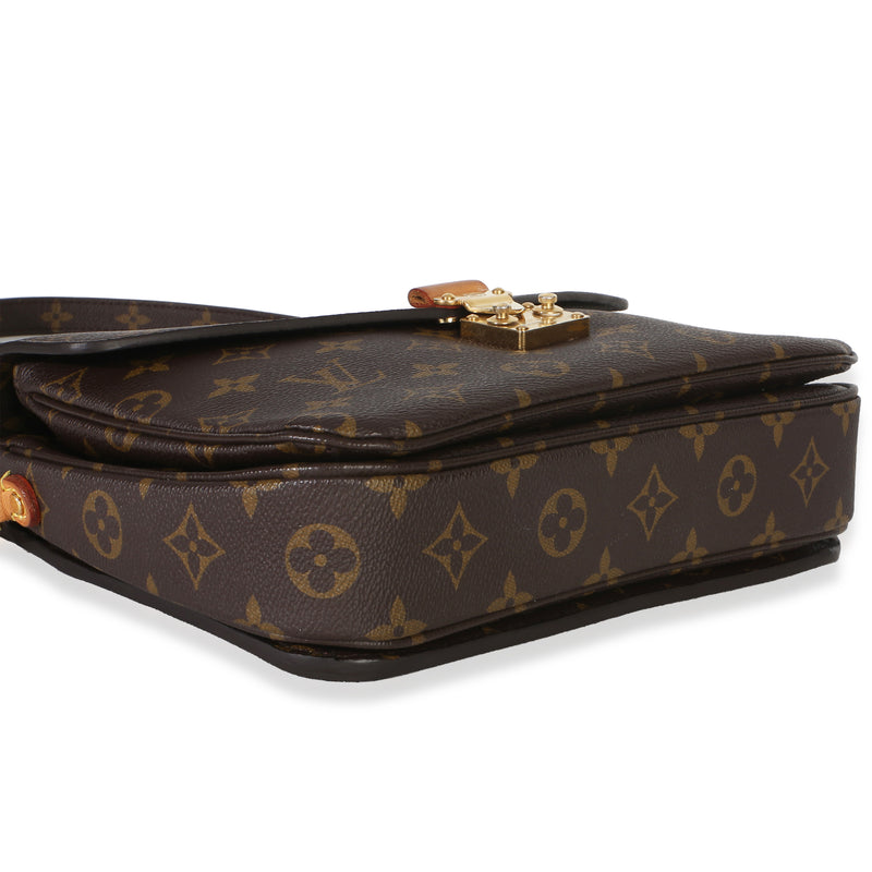 Louis Vuitton Monogram Canvas Pochette Metis Brown Handbag