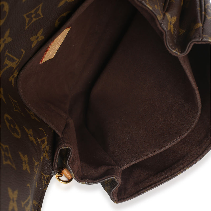 Louis Vuitton Monogram Canvas Pochette Metis Brown Handbag