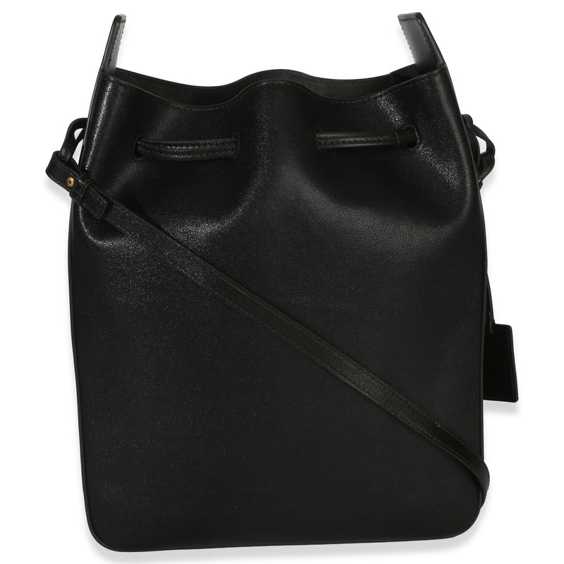 Saint Laurent Black Calfskin Small Bucket Bag Leather Handbag