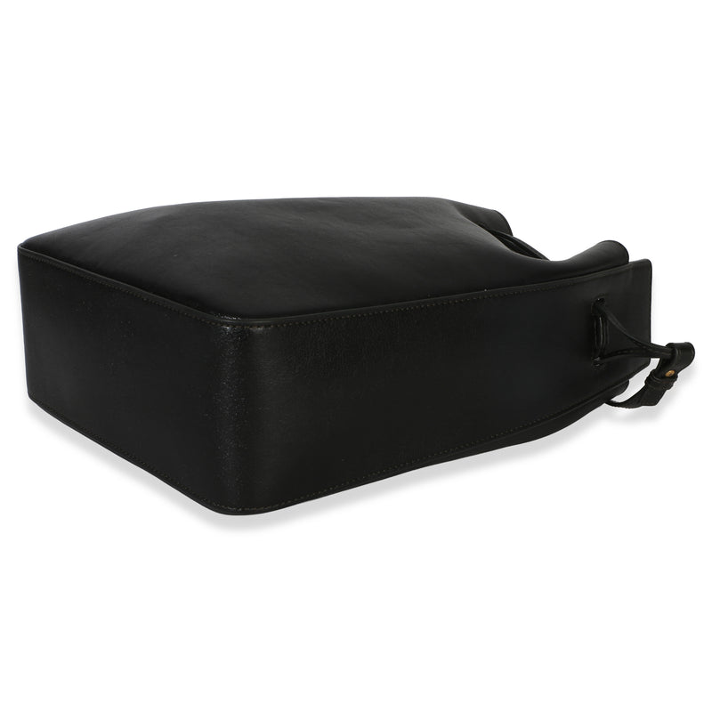 Saint Laurent Black Calfskin Small Bucket Bag Leather Handbag