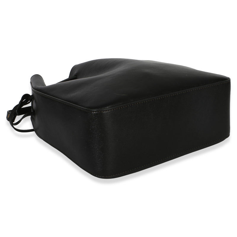 Saint Laurent Black Calfskin Small Bucket Bag Leather Handbag