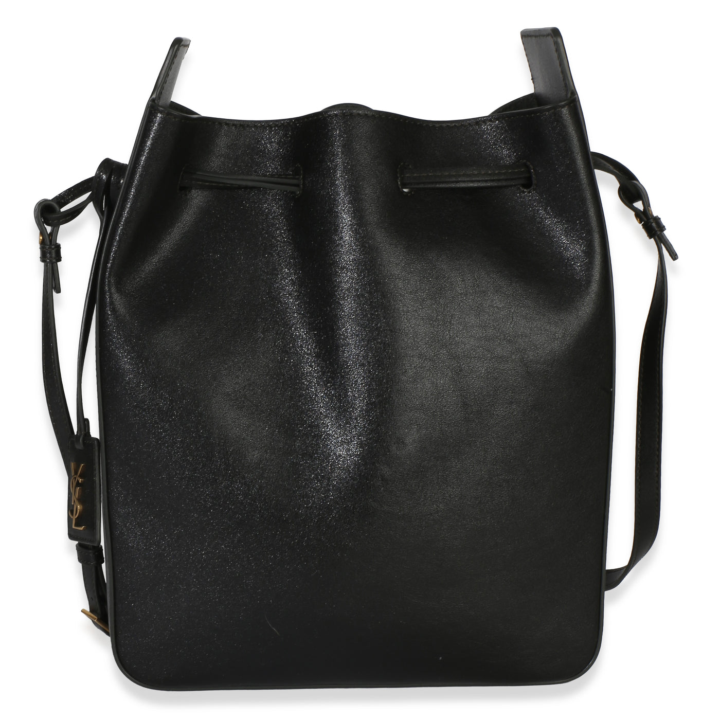 Saint Laurent Black Calfskin Small Bucket Bag Leather Handbag