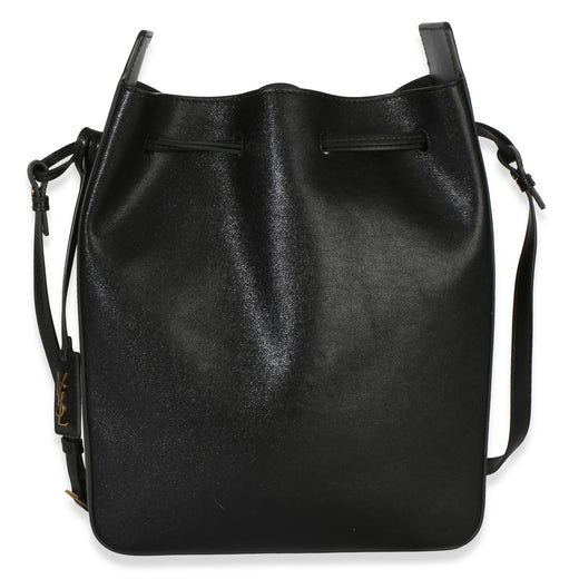 Saint Laurent Black Calfskin Small Bucket Bag Leather Handbag