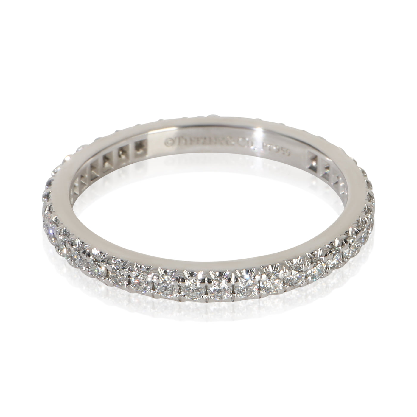 Tiffany & Co. Platinum Diamond Soleste Band 950