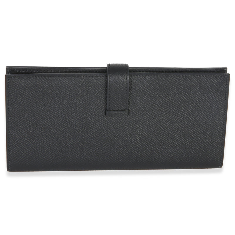 Hermès Black Epsom Bearn Wallet Phw Leather