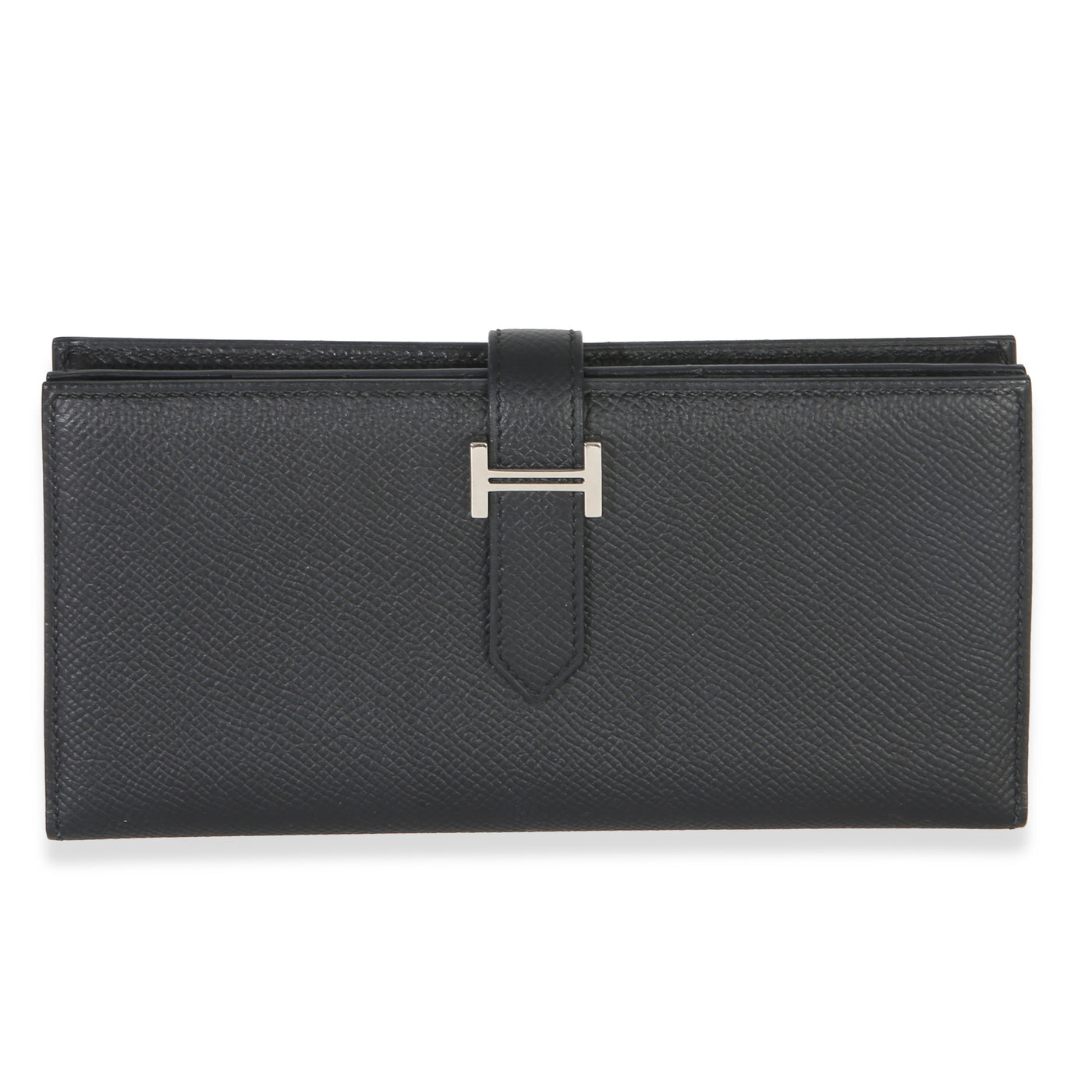 Hermès Black Epsom Bearn Wallet Phw Leather