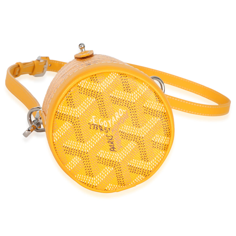 Goyard Yellow Goyardine Canvas Yonne Mm Case & Flask Other