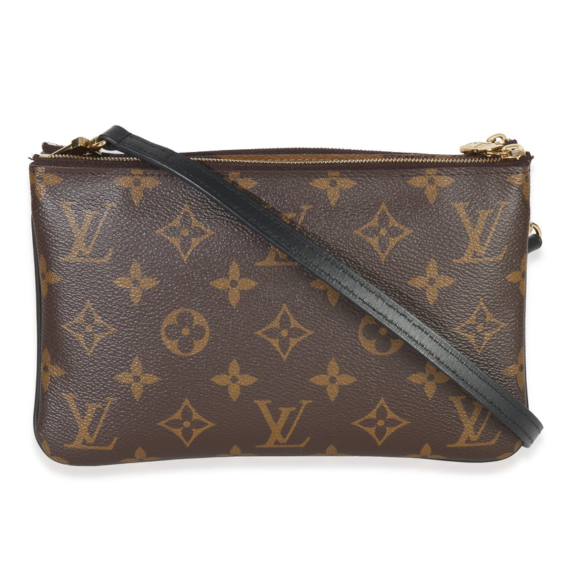 Louis Vuitton Reverse Monogram Giant Canvas Double Zip Pochette Brown Handbag