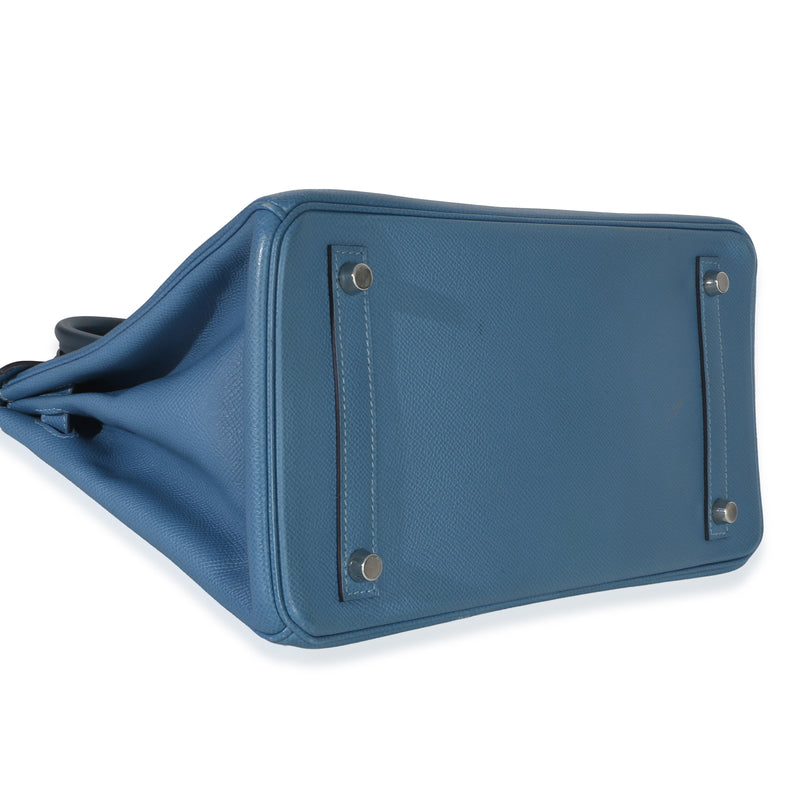 Hermès Bleu Brighton Epsom Birkin 30 Phw Blue Leather Handbag