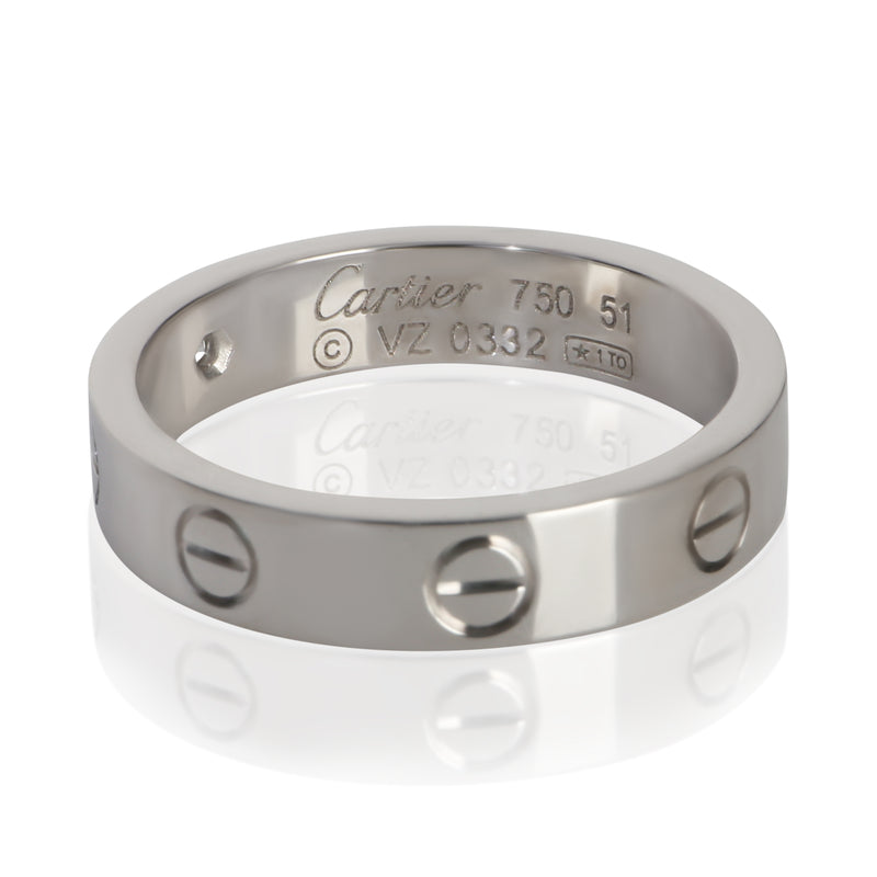 Cartier White Gold Diamond Small Model Love Ring 18k