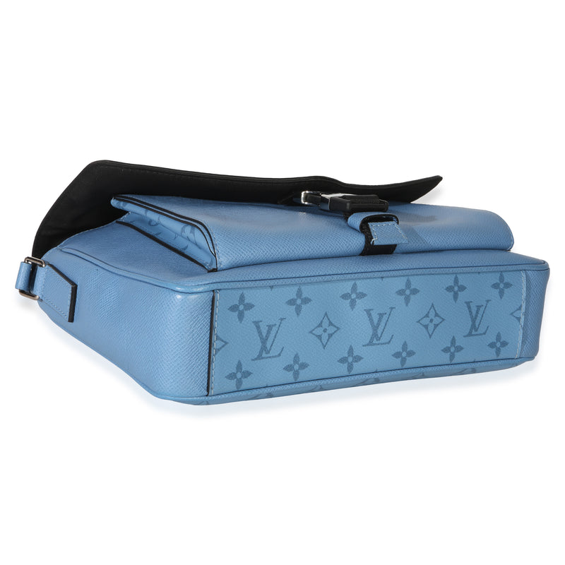 Louis Vuitton Blue Denim Taigarama Messengerama Canvas Handbag