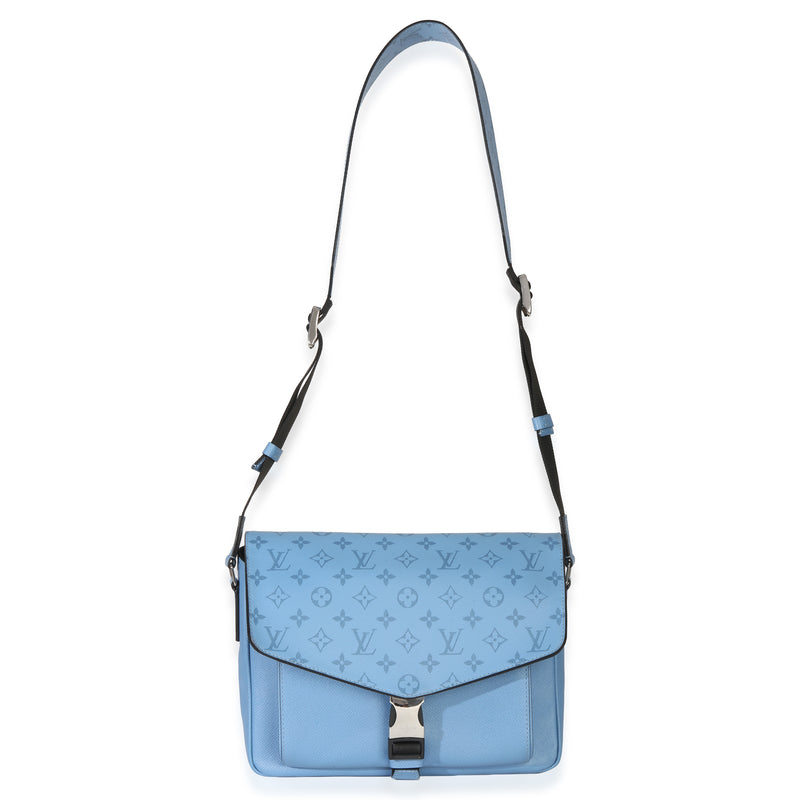 Louis Vuitton Blue Denim Taigarama Messengerama Canvas Handbag
