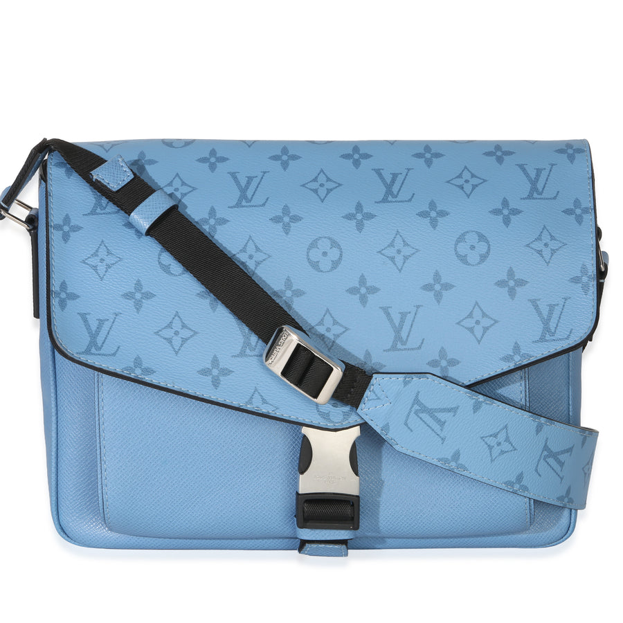 Louis Vuitton Blue Denim Taigarama Messengerama Canvas Handbag