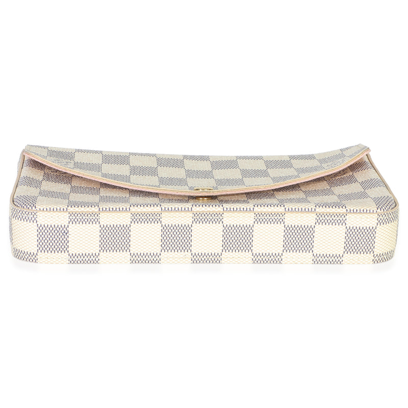 Louis Vuitton Damier Azur Canvas Felicie Pochette Beige Handbag