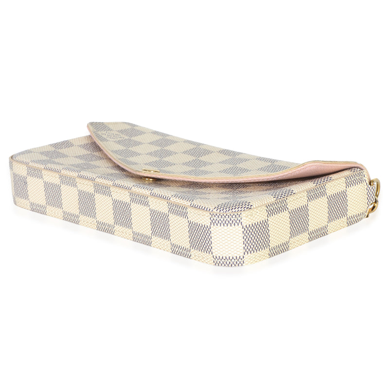 Louis Vuitton Damier Azur Canvas Felicie Pochette Beige Handbag