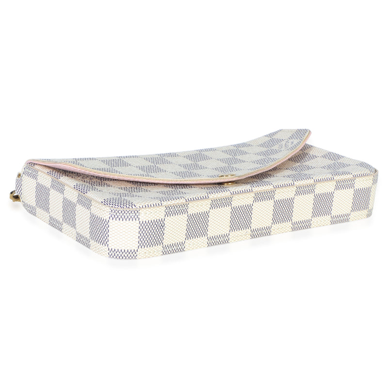 Louis Vuitton Damier Azur Canvas Felicie Pochette Beige Handbag