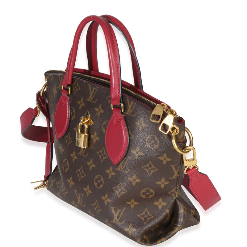 Louis Vuitton Bordeaux Monogram Canvas Flower Zipped Tote Pm Brown Handbag