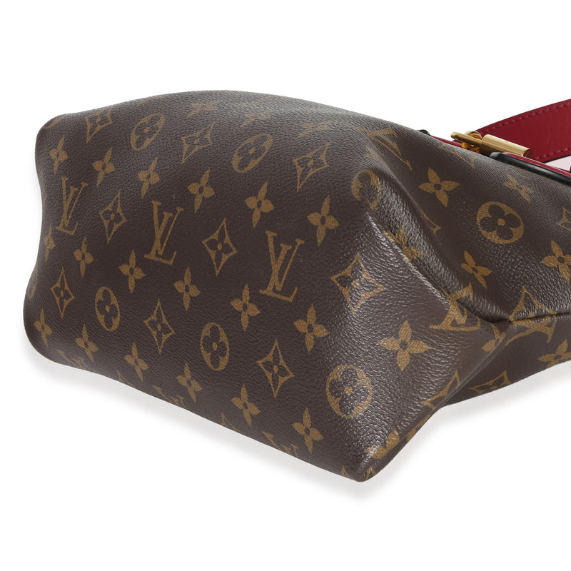 Louis Vuitton Bordeaux Monogram Canvas Flower Zipped Tote Pm Brown Handbag