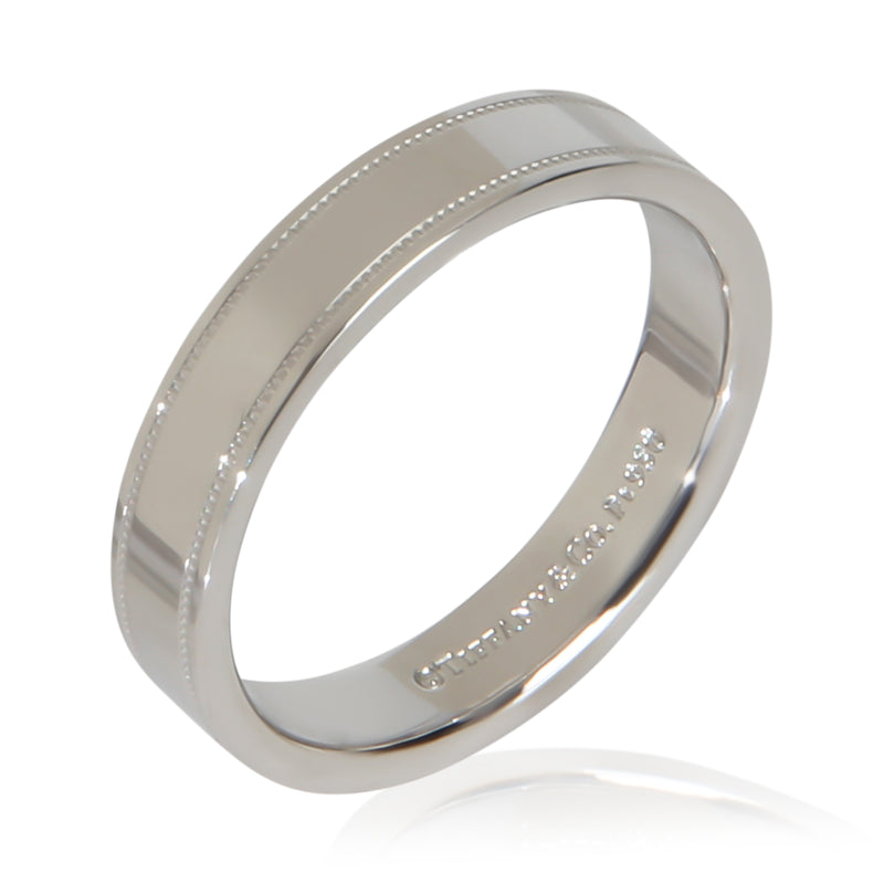 Tiffany & Co. Platinum 4mm Milgrain Band 950