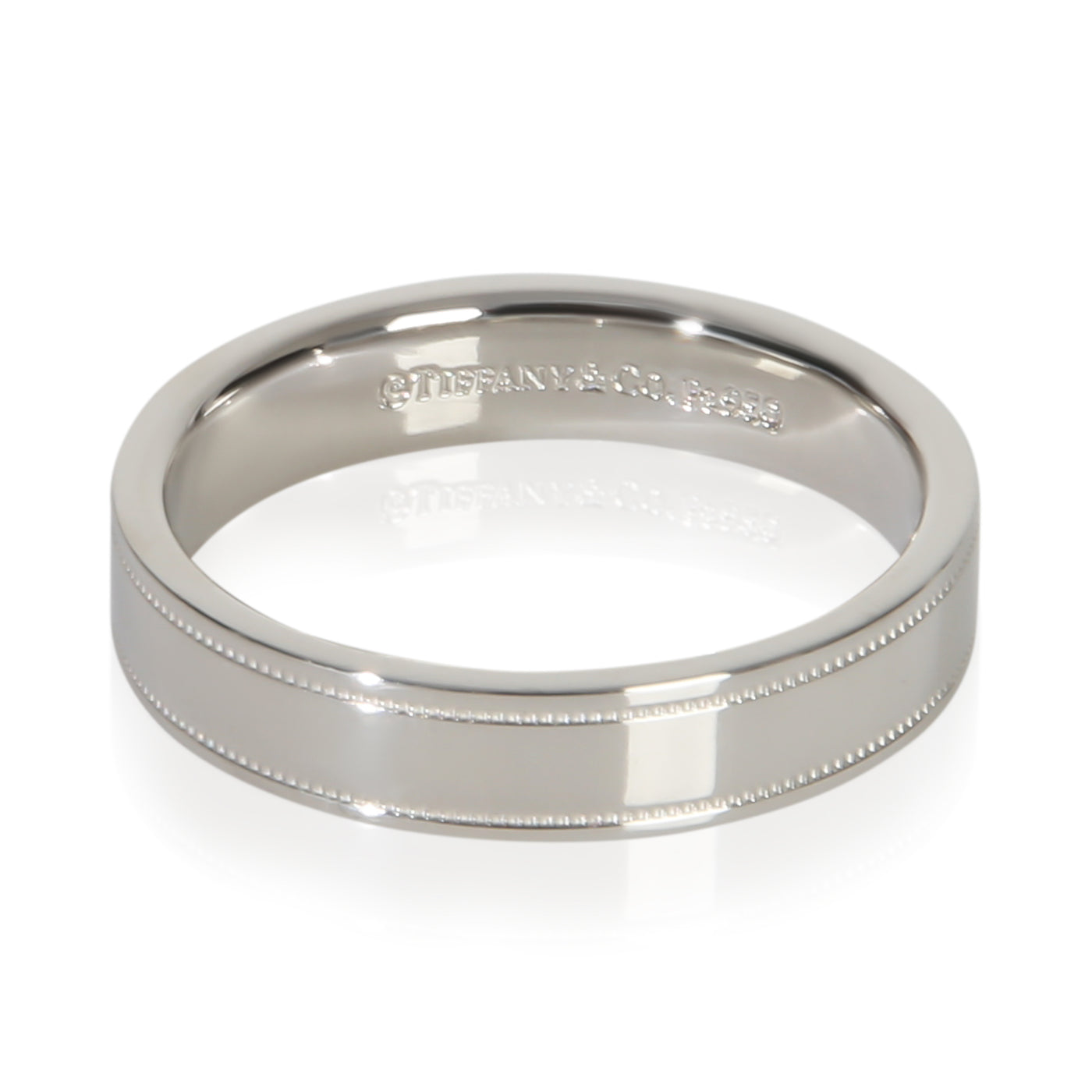 Tiffany & Co. Platinum 4mm Milgrain Band 950